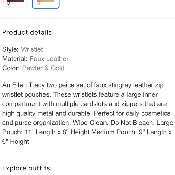 NWT Ellen Tracy 2pc Wristlet Set - Picture 6 of 6